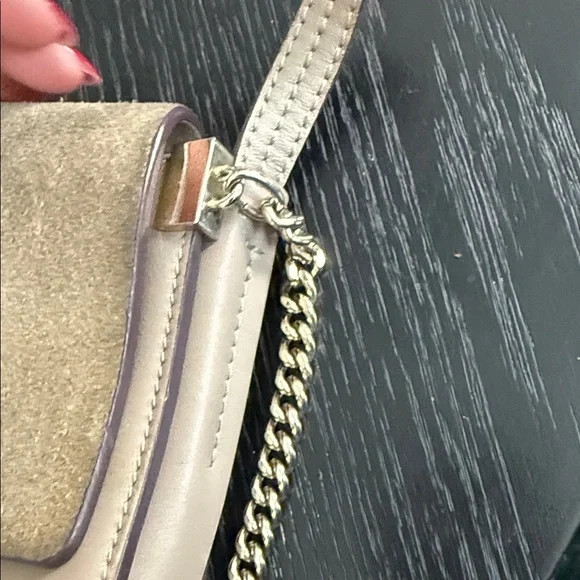 Chloe Gray / Tan and Gold Crossbody Bag - Picture 7 of 15